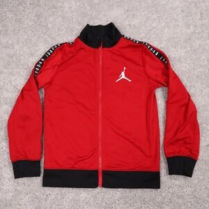 Jordan Air Track Jacket Full Zip Red‎ Black Athletic Activewear 6-7 YRS